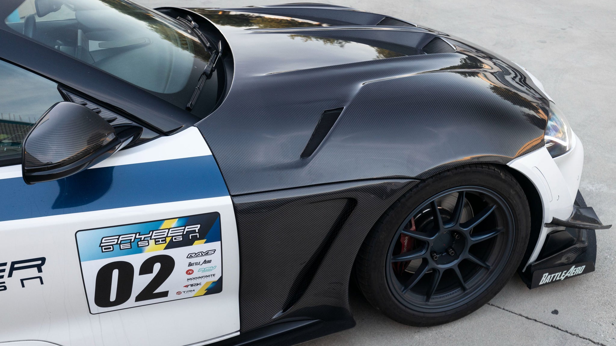 Sayber Design GR Supra Formula7 Front Fenders A90 Carbon